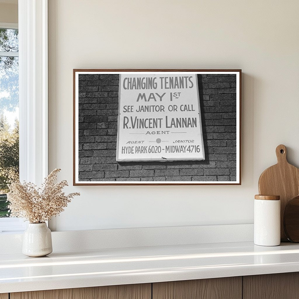 Chicago Apartment Sign for Black Tenants April 1941 - Available at KNOWOL