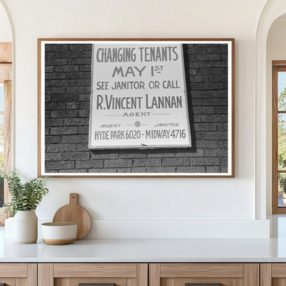 Chicago Apartment Sign for Black Tenants April 1941 - Available at KNOWOL