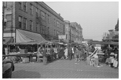 Chicago Intersection at Maxwell and Halsted Streets 1941 - Available at KNOWOL