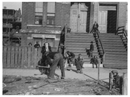Chicago South Side Apartment Building April 1941 - Available at KNOWOL