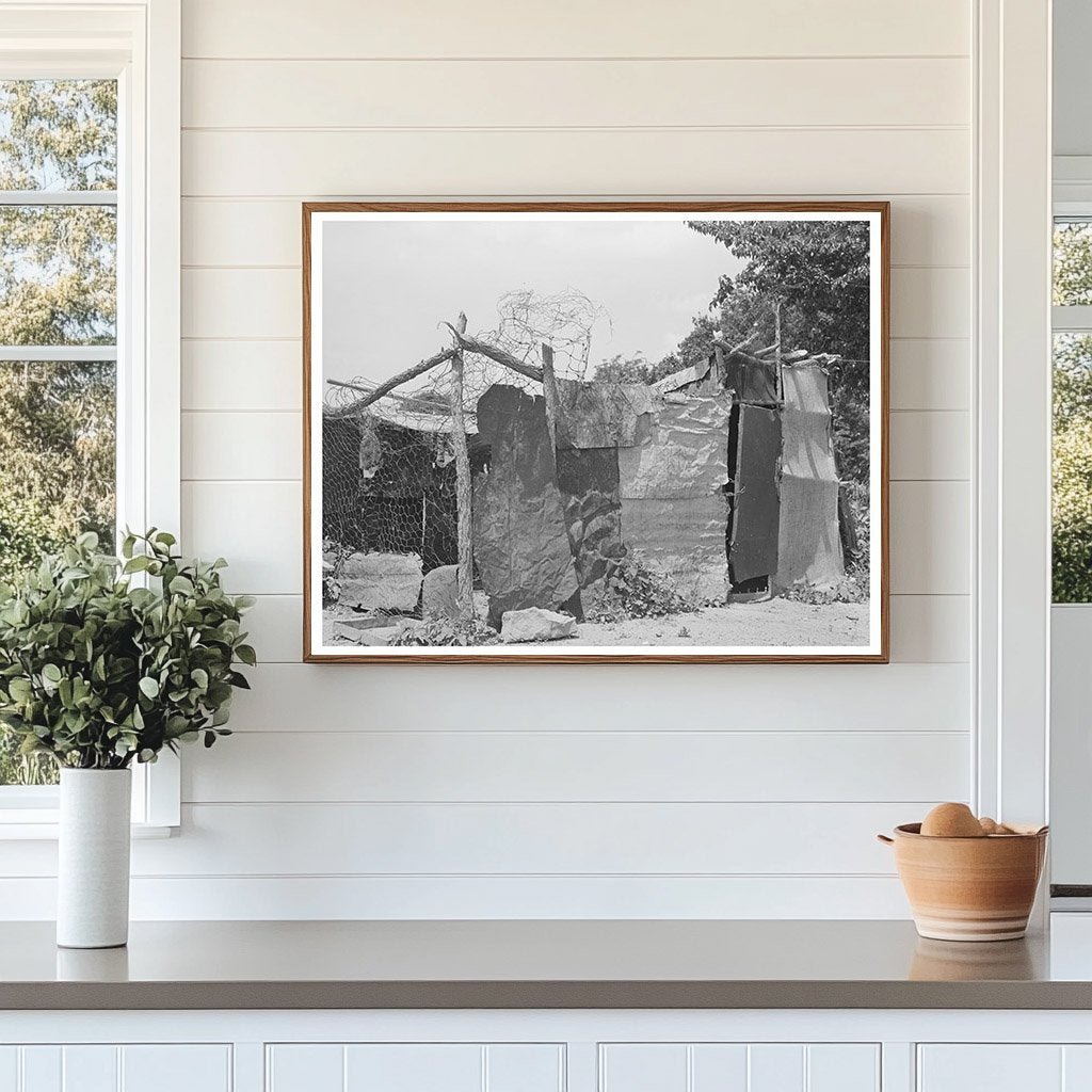 Chicken Coop of WPA Worker in Webbers Falls Oklahoma 1939 - Available at KNOWOL