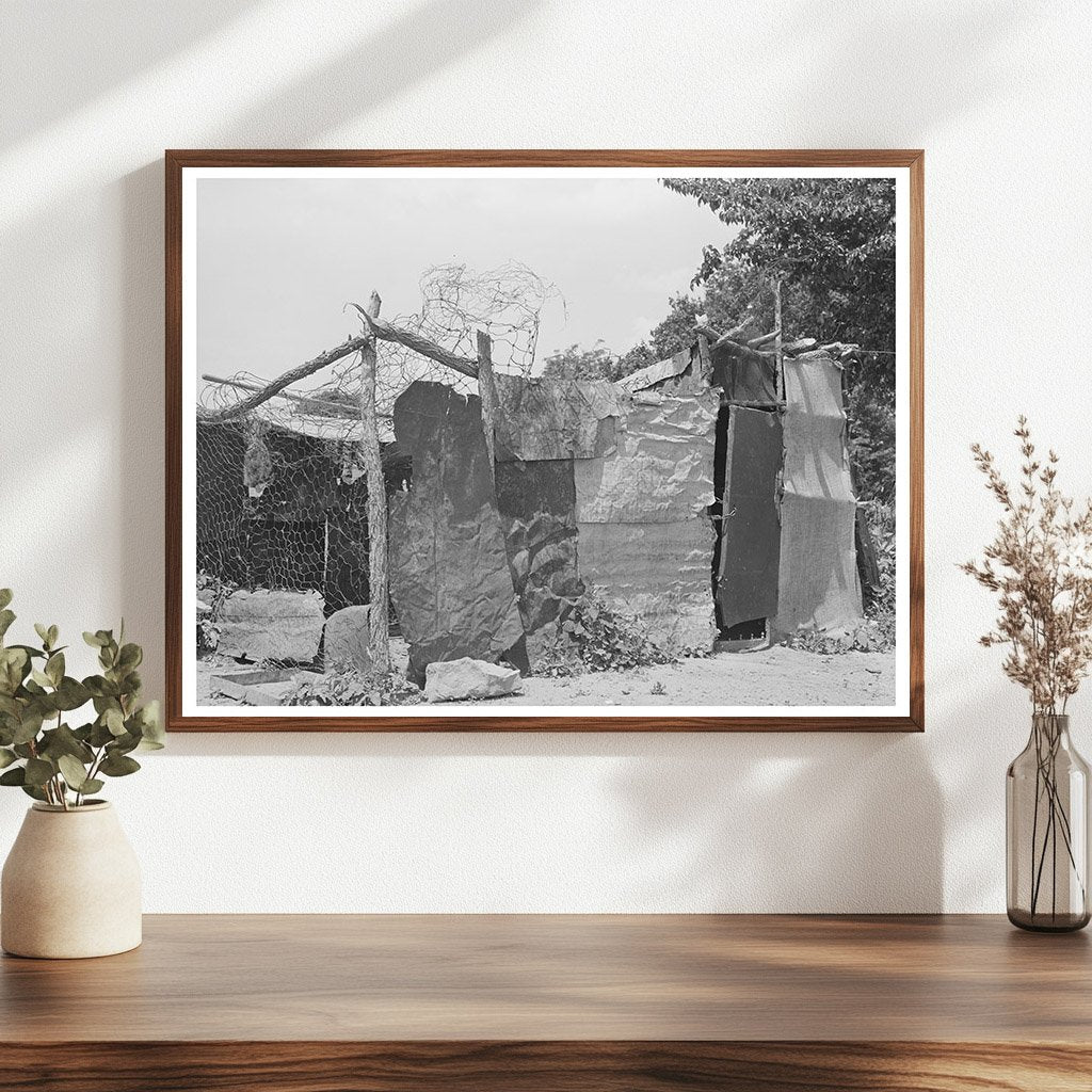 Chicken Coop of WPA Worker in Webbers Falls Oklahoma 1939 - Available at KNOWOL