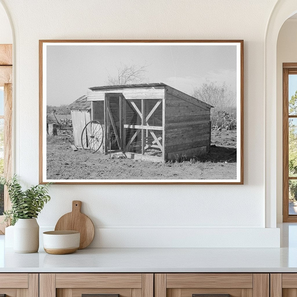 Chicken Coop on Small Farm Santa Maria Texas 1939 - Available at KNOWOL