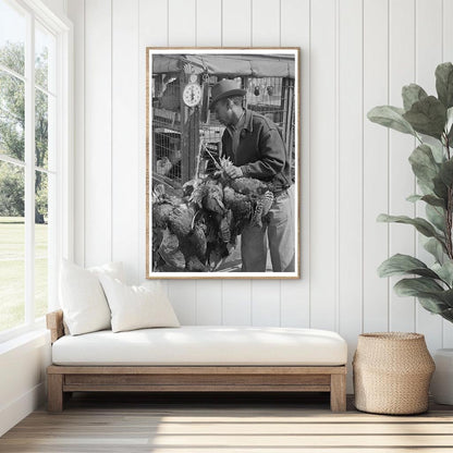 Chickens Weighed at San Antonio Produce Market 1939 - Available at KNOWOL