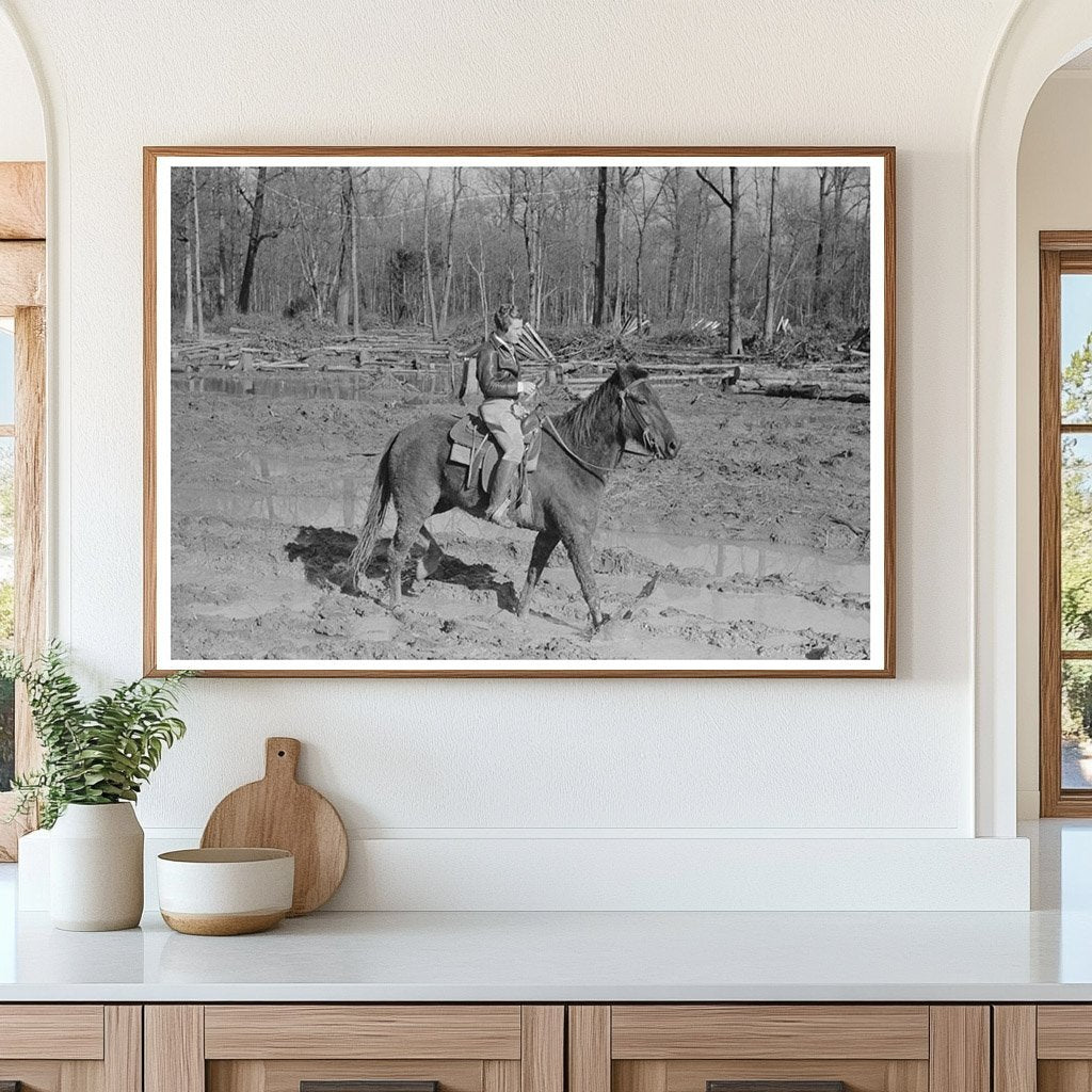 Chicot Farms Supervisor on Horseback January 1939 - Available at KNOWOL