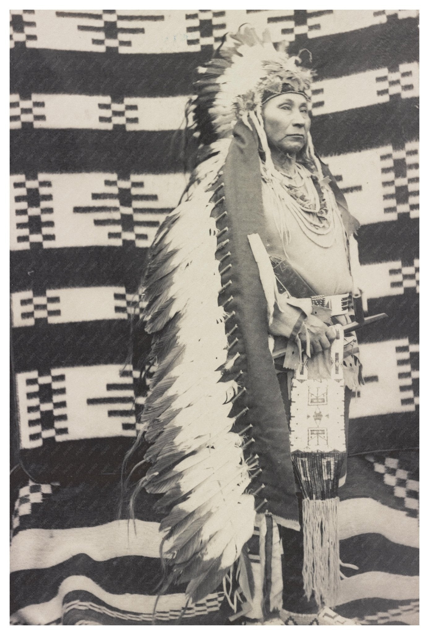 Chief Peo No 3 1900 Vintage Image of Indigenous Leader - Available at KNOWOL