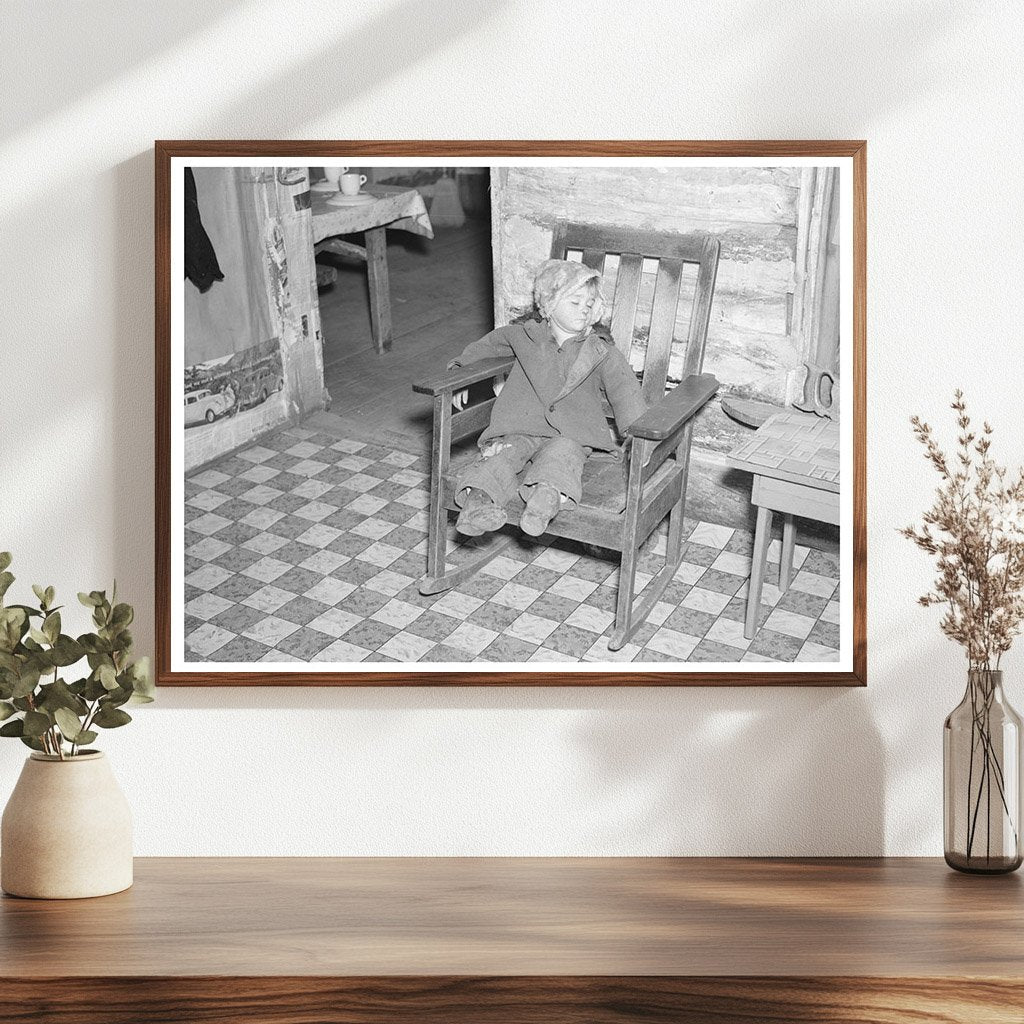 Child Asleep in Home Tipler Wisconsin May 1937 - Available at KNOWOL
