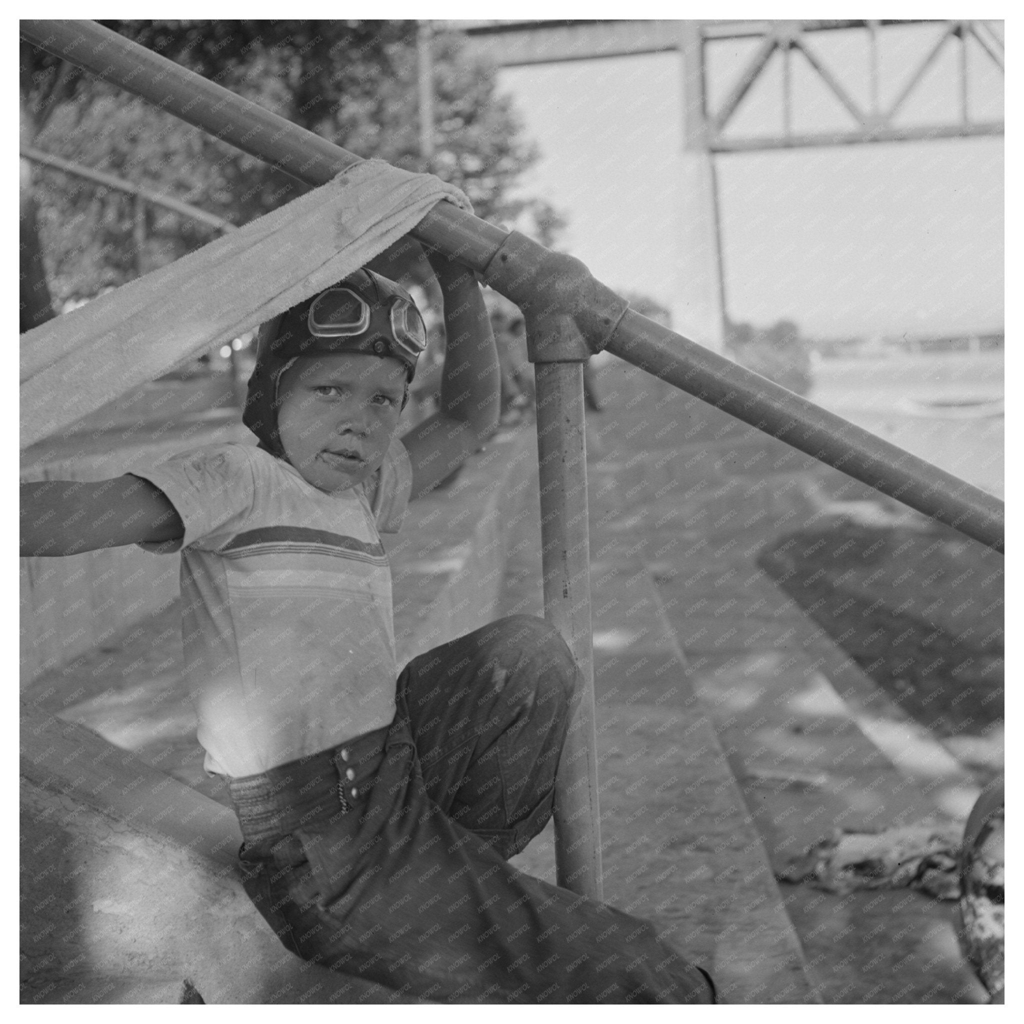 Child at Beach in Redding California June 1942 - Available at KNOWOL