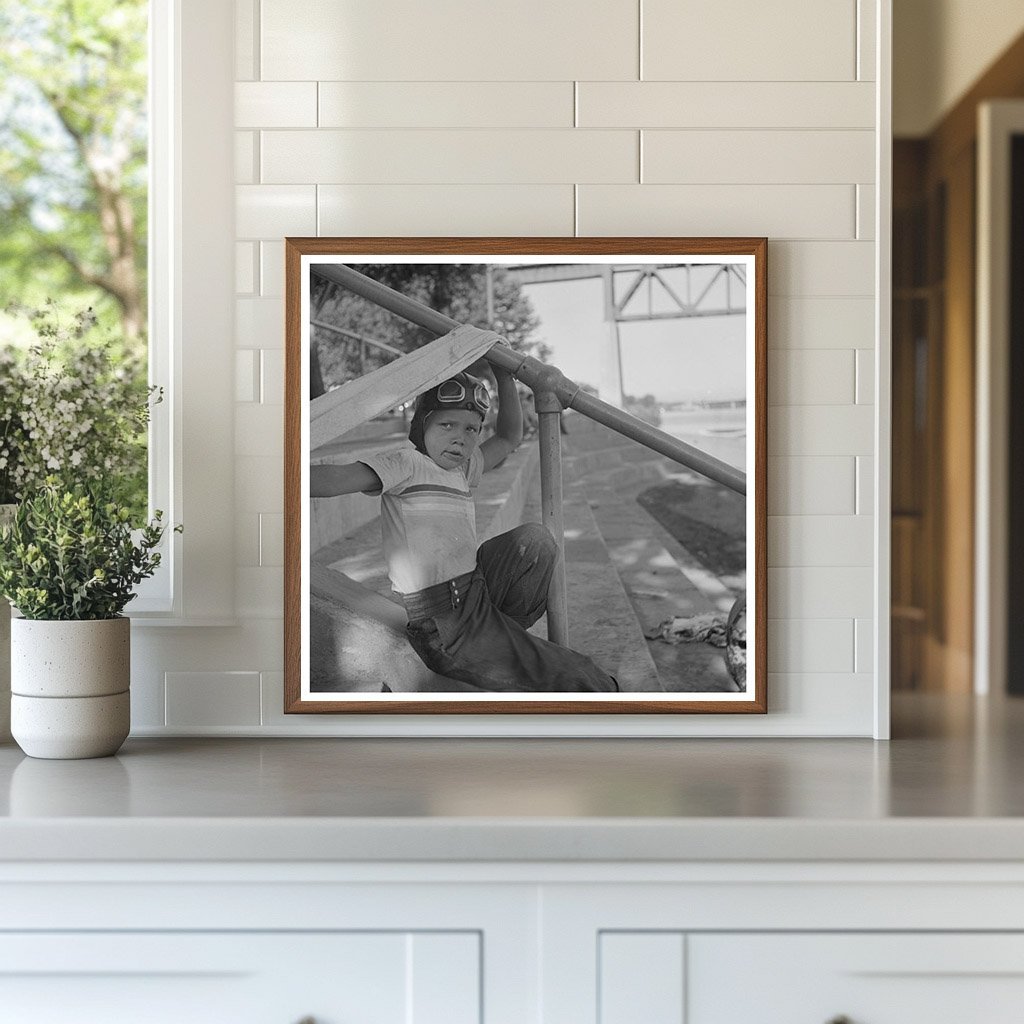 Child at Beach in Redding California June 1942 - Available at KNOWOL