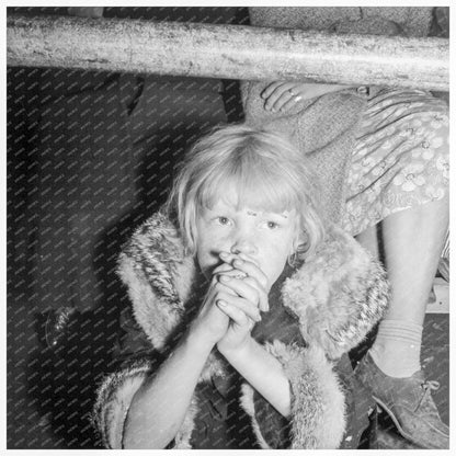 Child at Cotton Picker Strike Meeting Kern County 1938 - Available at KNOWOL