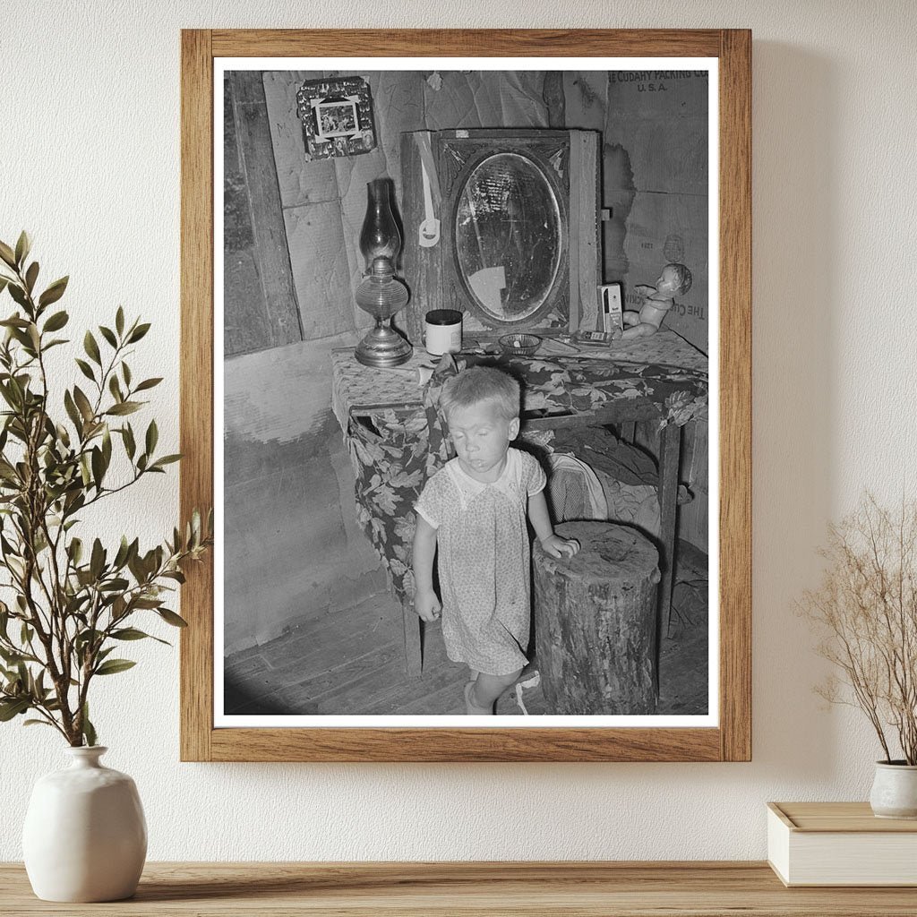 Child at Dressing Table in Vian Oklahoma June 1939 - Available at KNOWOL