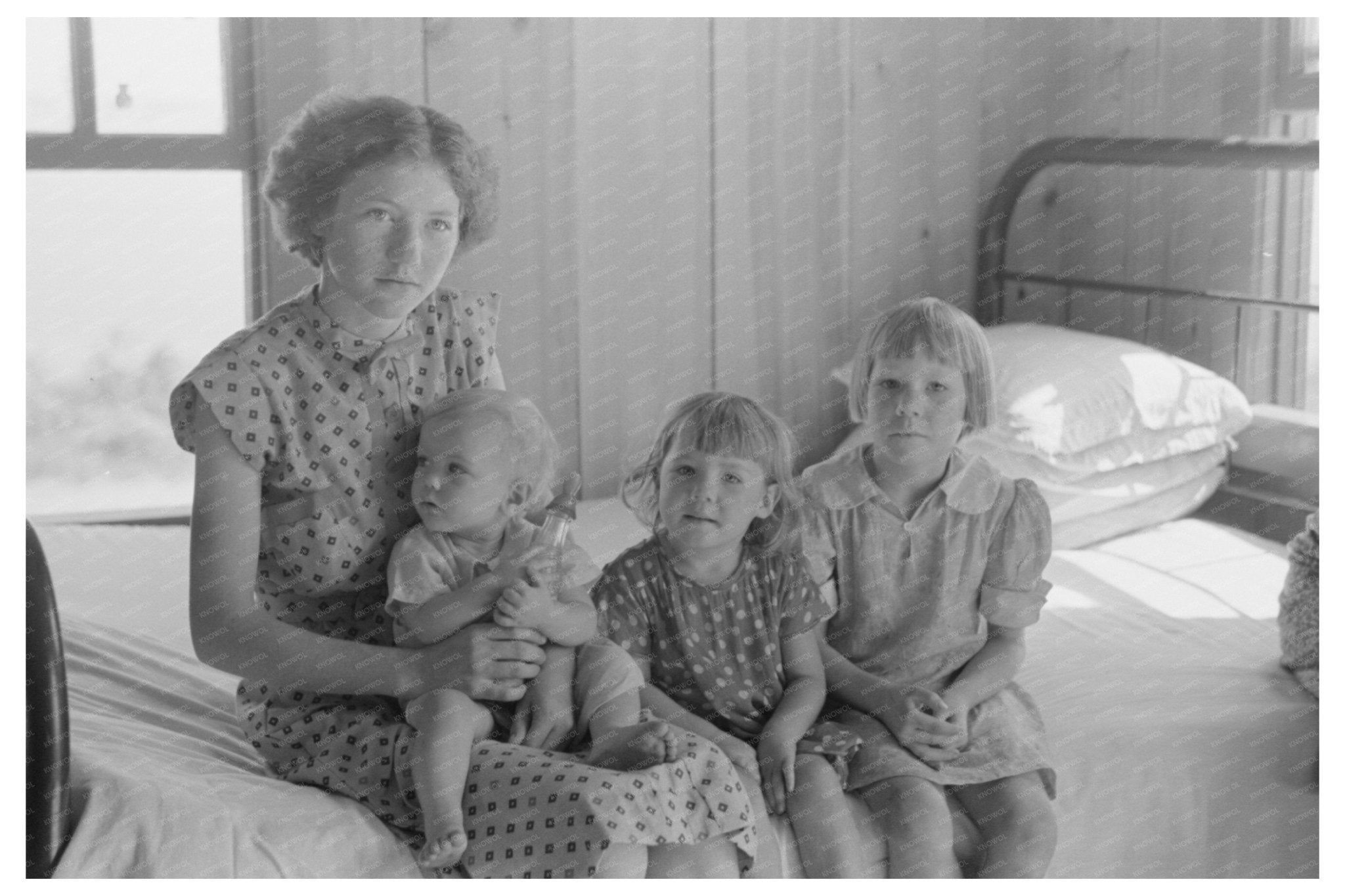 Child by River Levee in Caruthersville Missouri 1938 - Available at KNOWOL