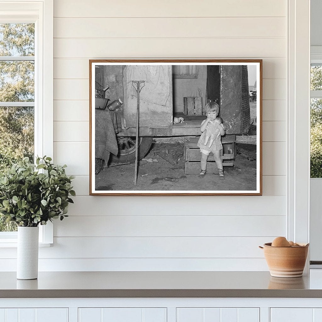 Child by Trailer Home in Weslaco Texas 1939 - Available at KNOWOL