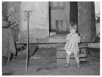 Child by Trailer Home in Weslaco Texas 1939 - Available at KNOWOL