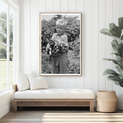Child Carrying Wood near Webber Falls Oklahoma June 1939 - Available at KNOWOL