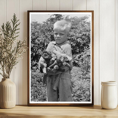 Child Carrying Wood near Webber Falls Oklahoma June 1939 - Available at KNOWOL