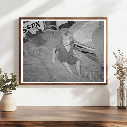 Child in Shack Home at Mays Avenue Camp Oklahoma 1939 - Available at KNOWOL