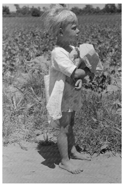 Child in String Bean Field Muskogee Oklahoma 1939 - Available at KNOWOL