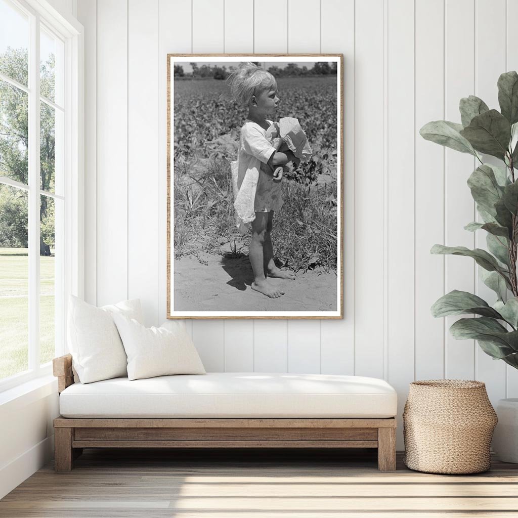 Child in String Bean Field Muskogee Oklahoma 1939 - Available at KNOWOL