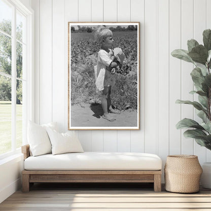 Child in String Bean Field Muskogee Oklahoma 1939 - Available at KNOWOL