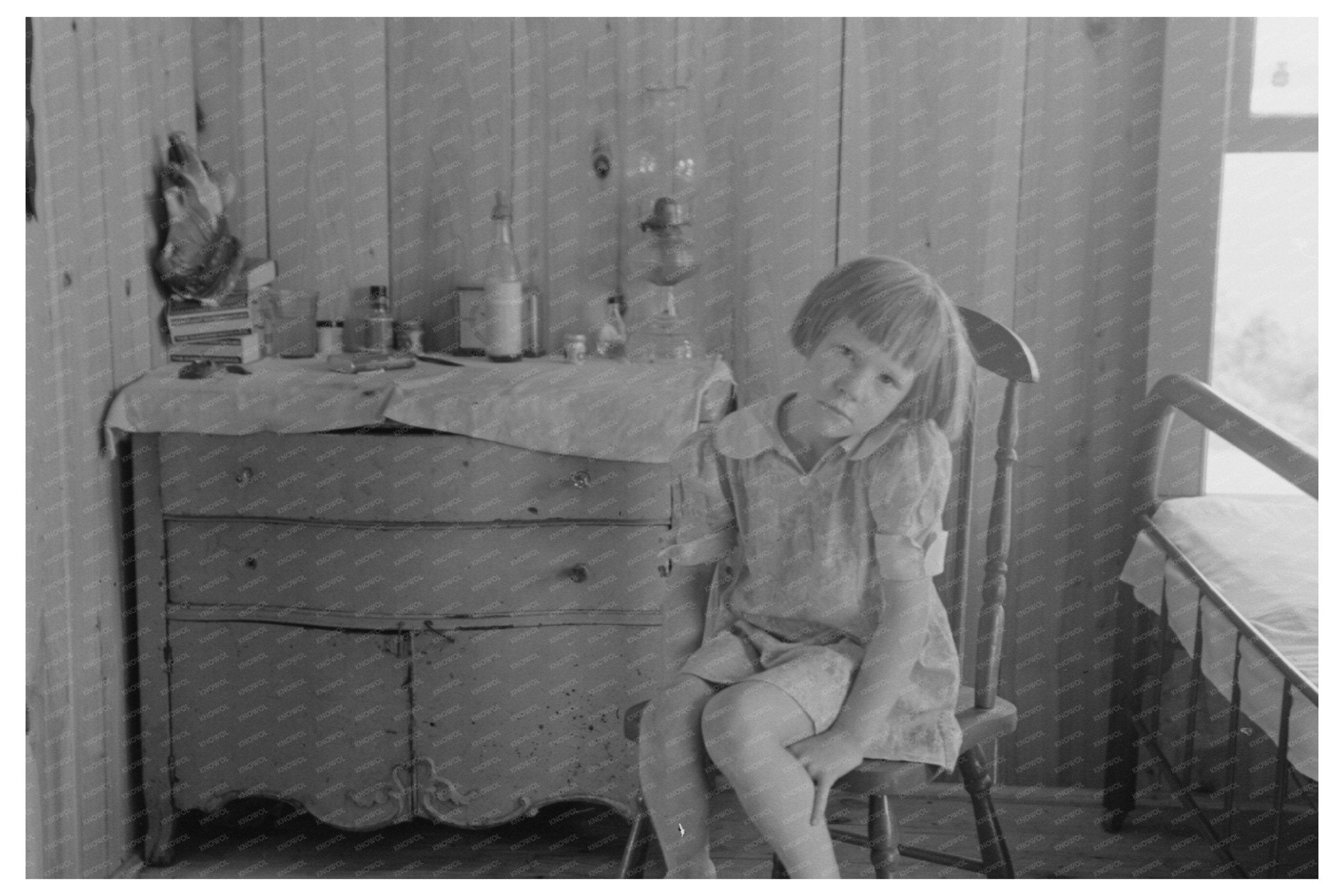 Child in Two - Room Shack Caruthersville Missouri 1938 - Available at KNOWOL