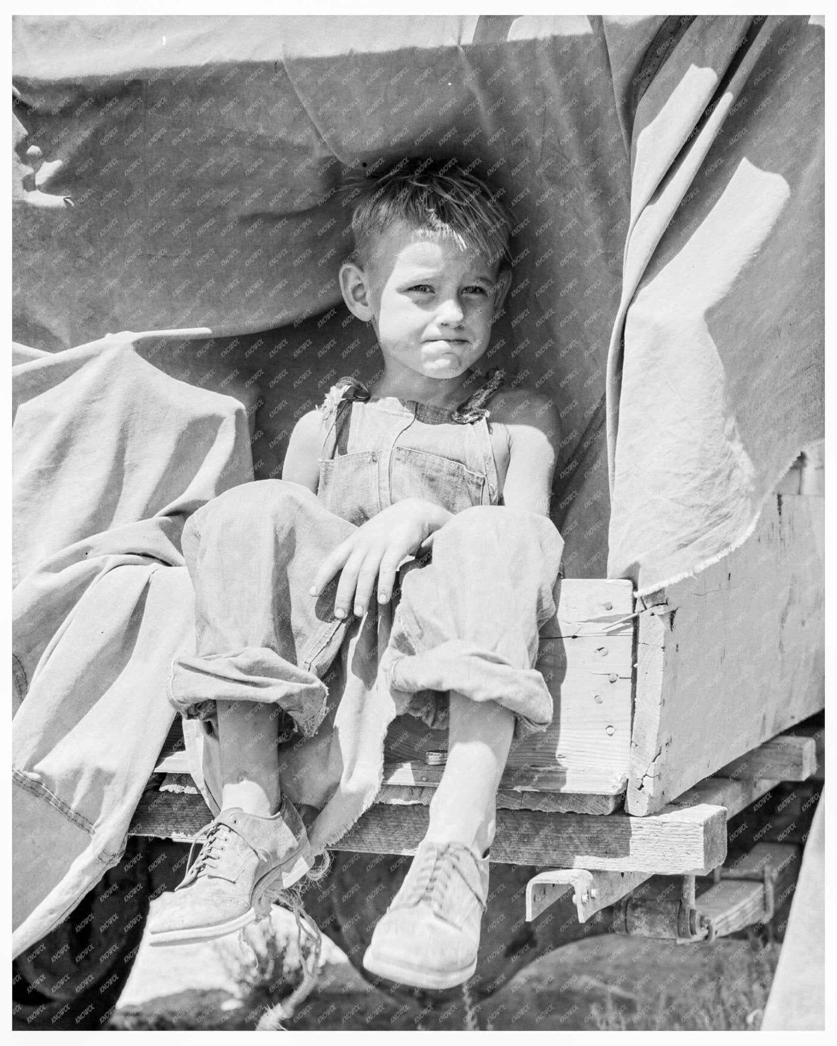 Child of Impoverished Iowa Family Stranded in New Mexico August 1936 Great Depression - Available at KNOWOL