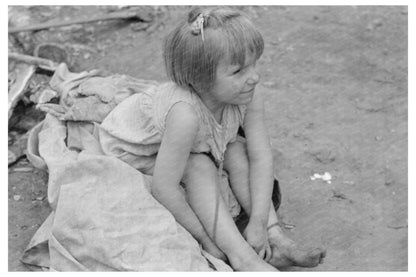 Child of Migrant Worker in Cotton Field Texas 1939 - Available at KNOWOL