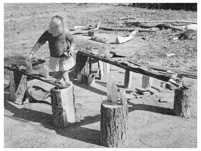 Child of Sharecropper Playing in Laurel Mississippi 1939 - Available at KNOWOL