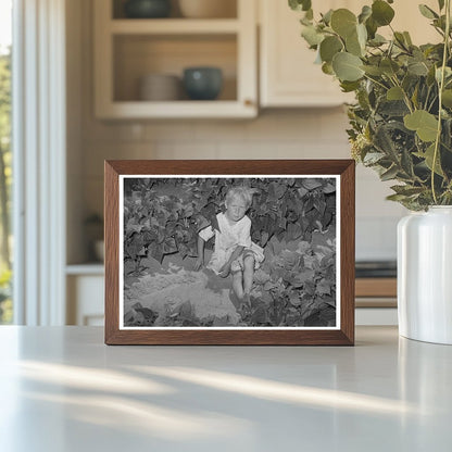 Child Playing in Bean Patch Oklahoma June 1939 - Available at KNOWOL