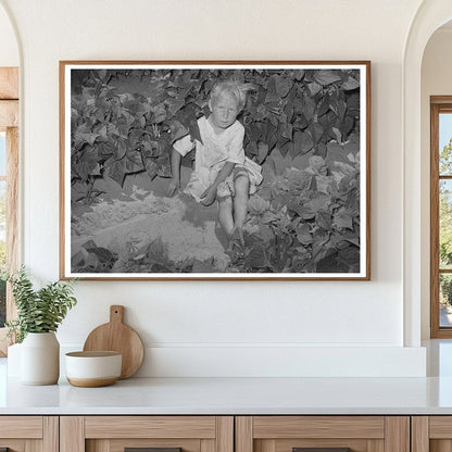 Child Playing in Bean Patch Oklahoma June 1939 - Available at KNOWOL