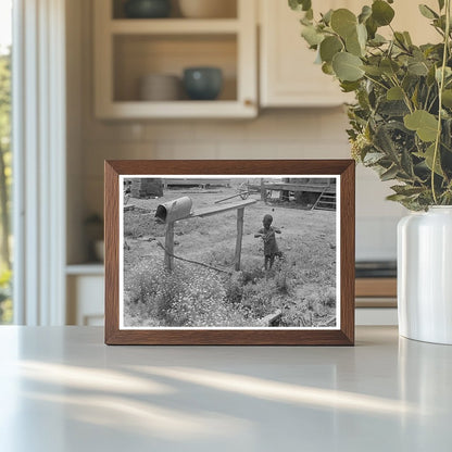 Child Playing Near Mailbox on Missouri Farm 1938 - Available at KNOWOL