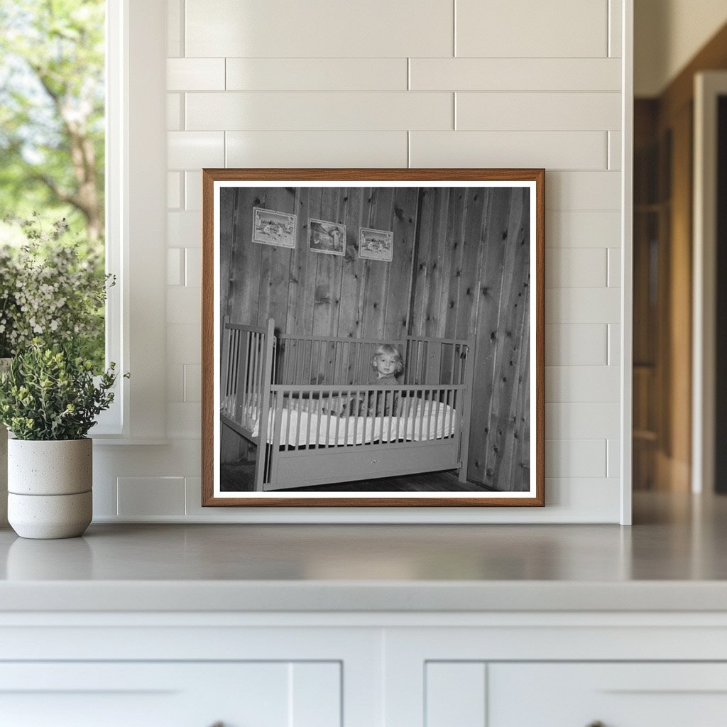 Child Resting in Bed at Farm Home Arkansas 1938 - Available at KNOWOL