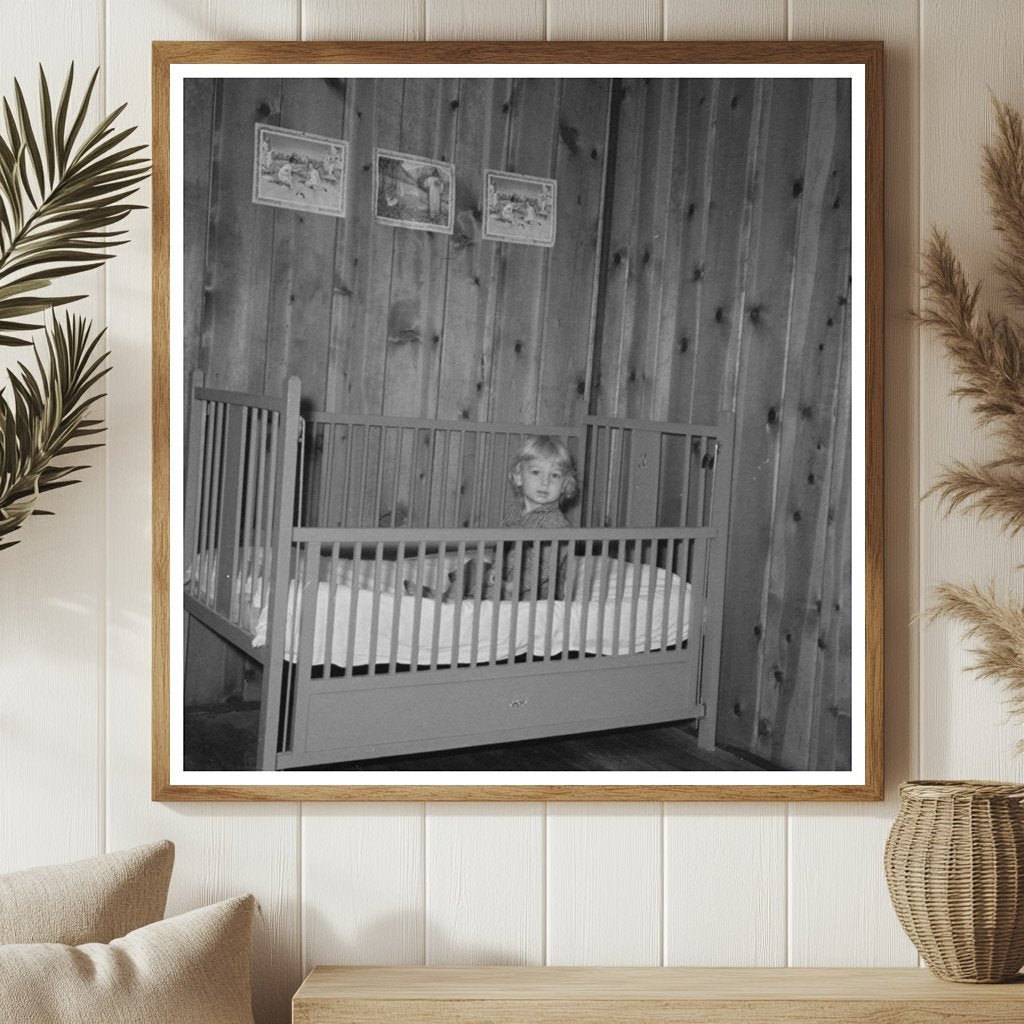 Child Resting in Bed at Farm Home Arkansas 1938 - Available at KNOWOL