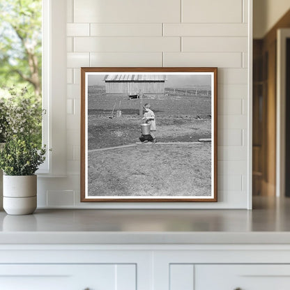 Child Retrieving Water in Benton County Indiana 1937 - Available at KNOWOL