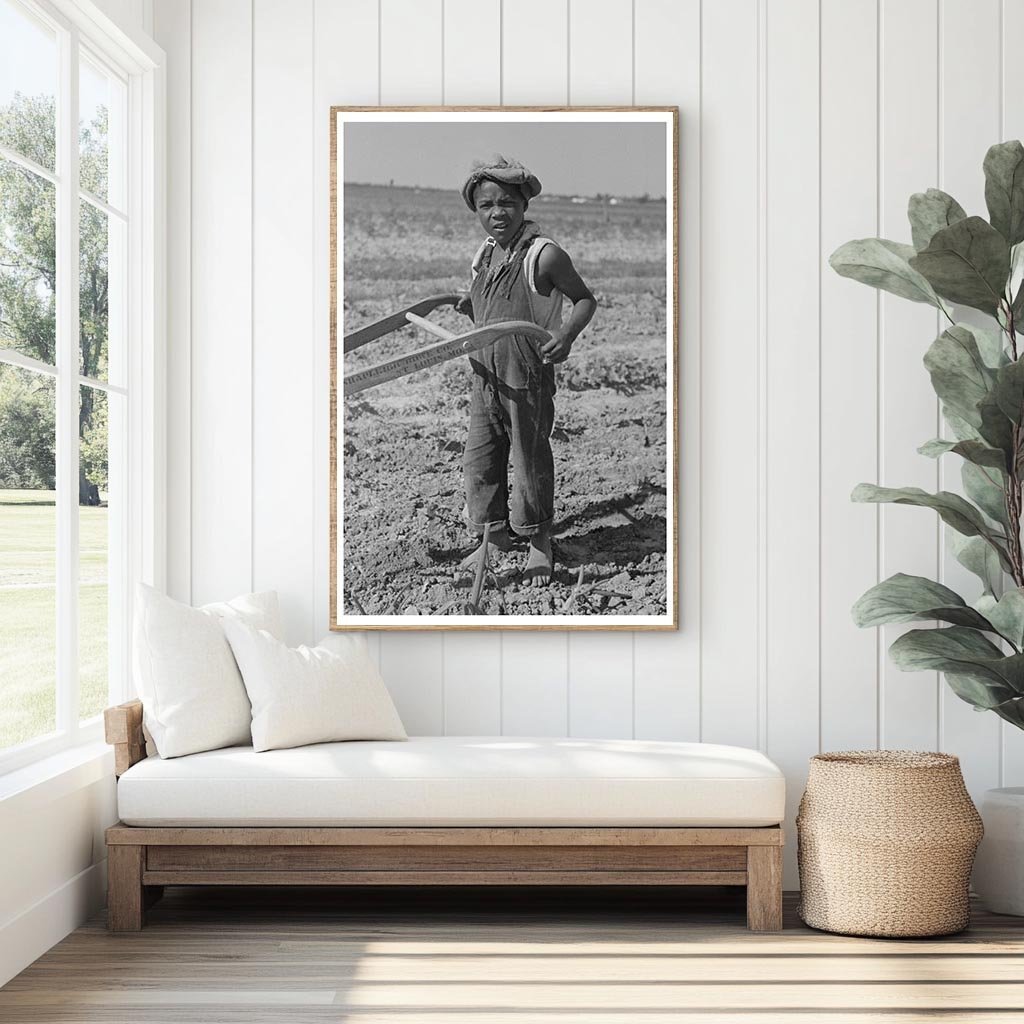 Child Sharecropper Cultivating Cotton New Madrid County 1938 - Available at KNOWOL