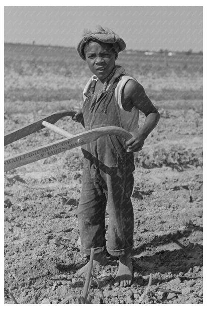 Child Sharecropper Cultivating Cotton New Madrid County 1938 - Available at KNOWOL