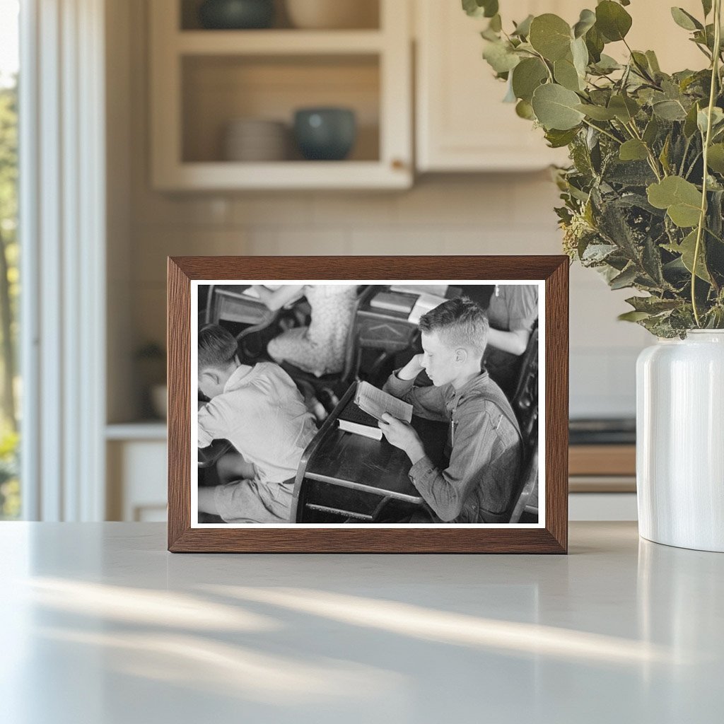 Child Studying in Southeast Missouri School 1938 - Available at KNOWOL