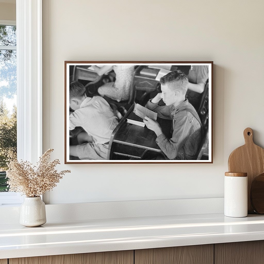 Child Studying in Southeast Missouri School 1938 - Available at KNOWOL