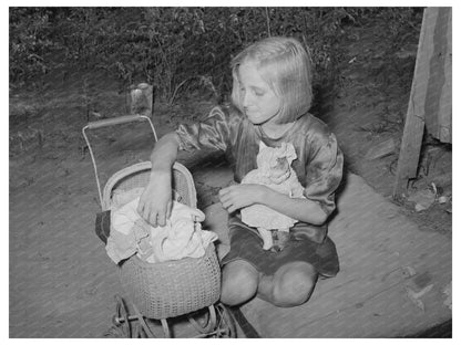 Child Visits Sister at Oklahoma City Camp July 1939 - Available at KNOWOL