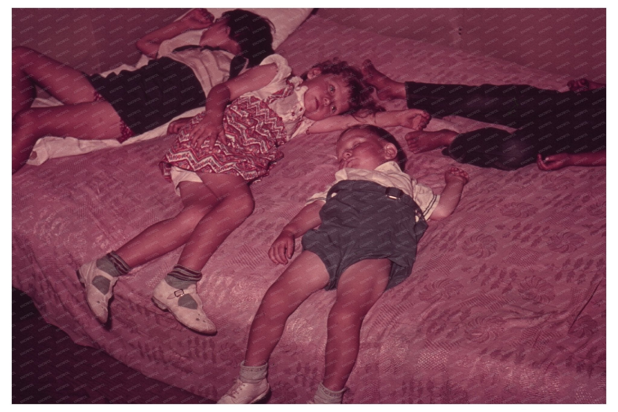 Children Asleep During Square Dance McIntosh County 1940 - Available at KNOWOL