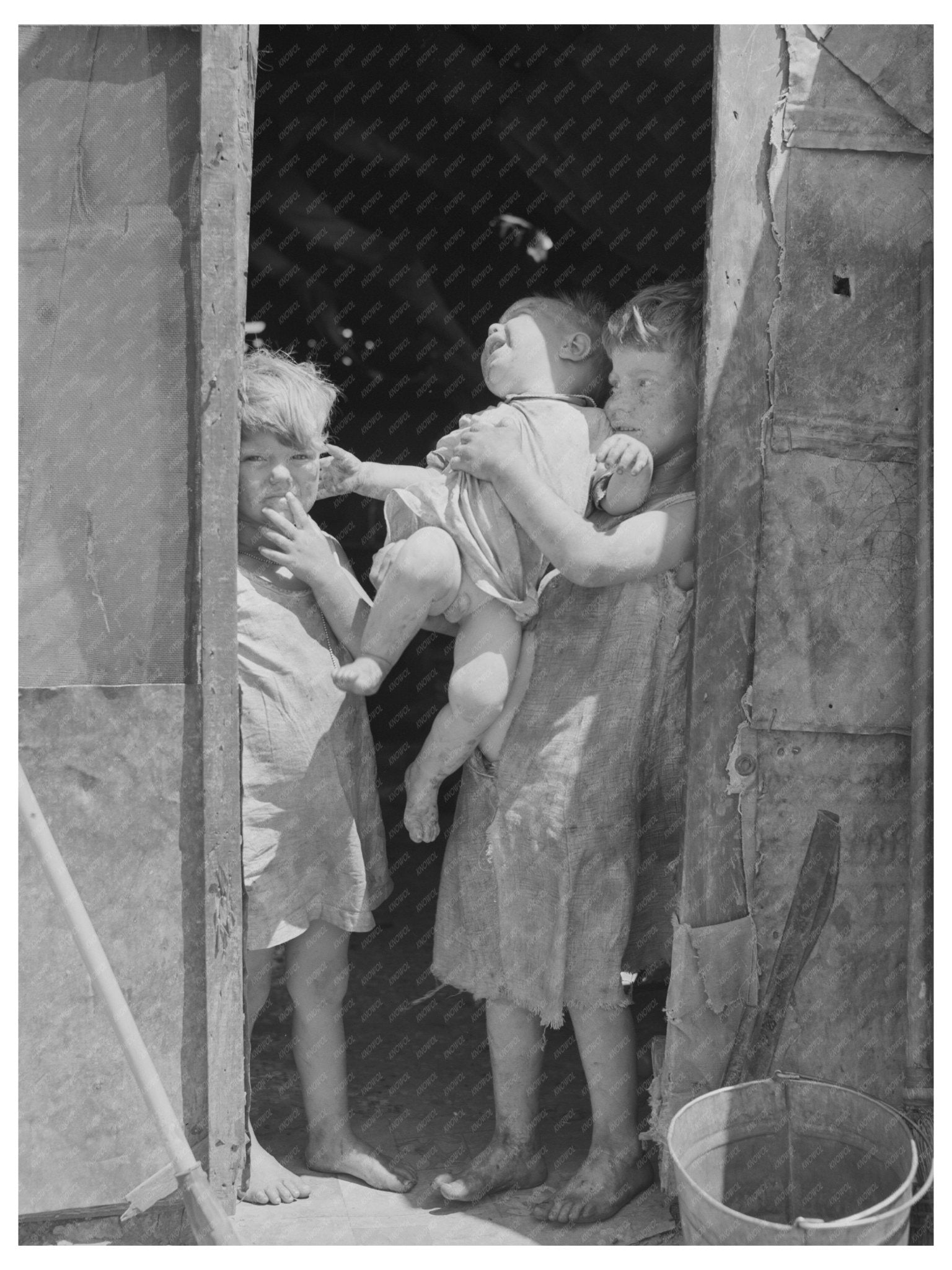 Children at Camp on Mays Avenue Oklahoma City 1939 - Available at KNOWOL