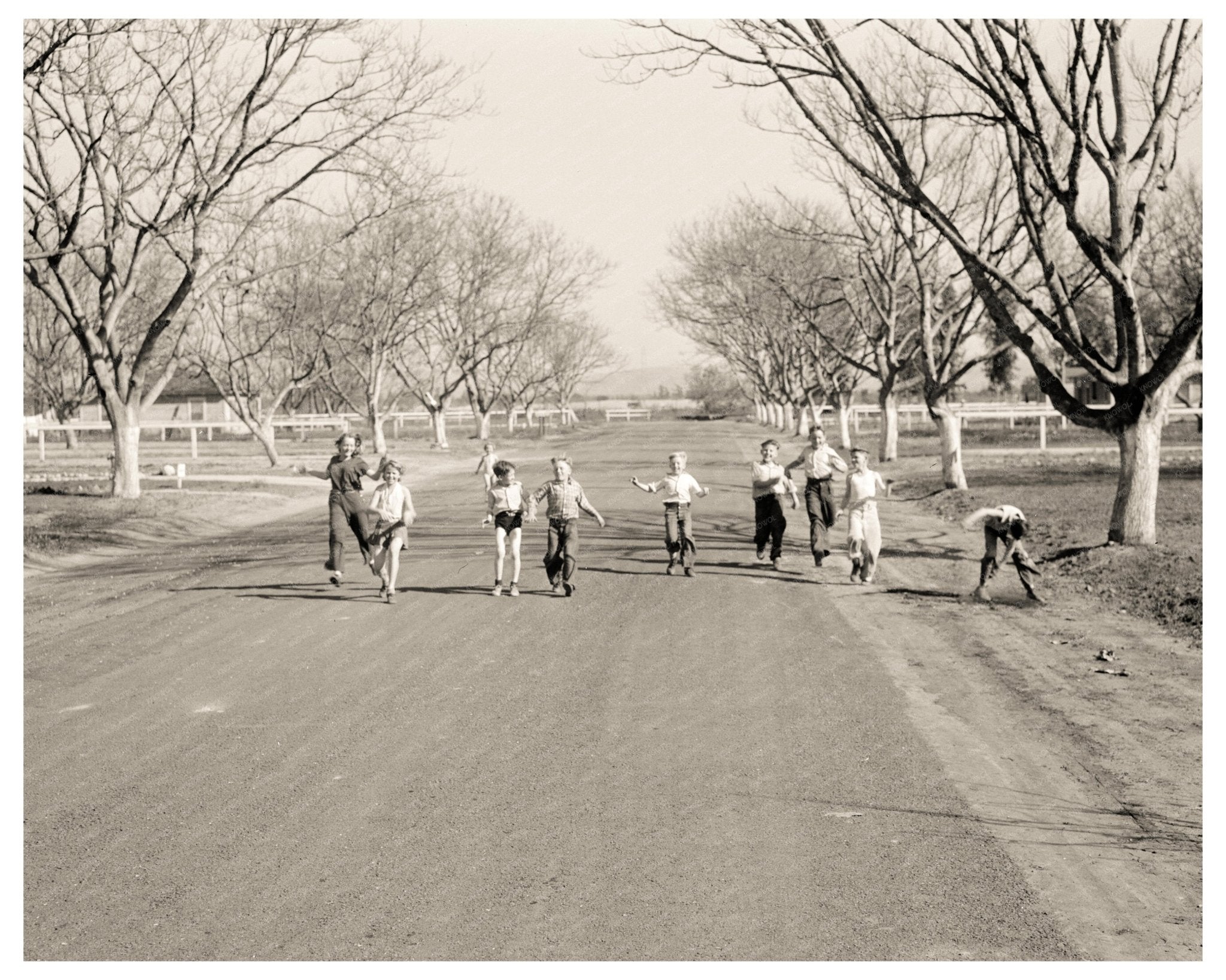 Children at El Monte Federal Subsistence Homesteads February 1936 Vintage Image - Available at KNOWOL