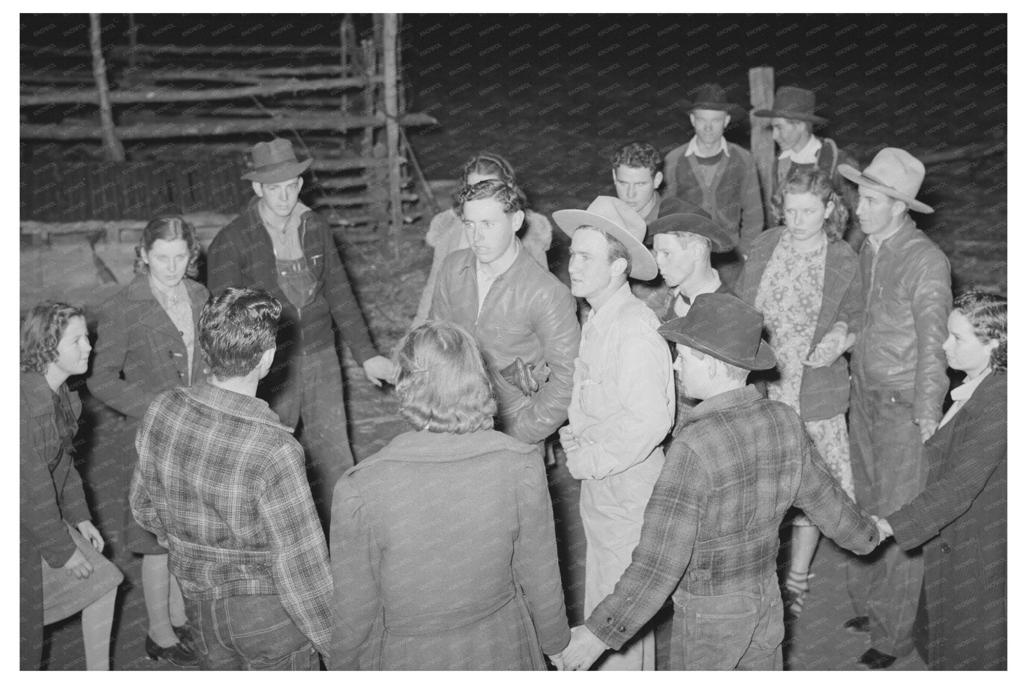 Children at Play Party in McIntosh County Oklahoma 1940 - Available at KNOWOL