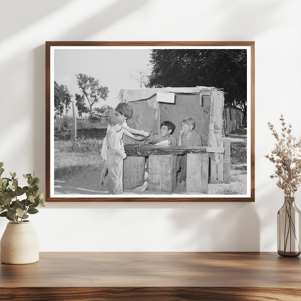 Children at Pop Stand in Oklahoma City July 1939 - Available at KNOWOL