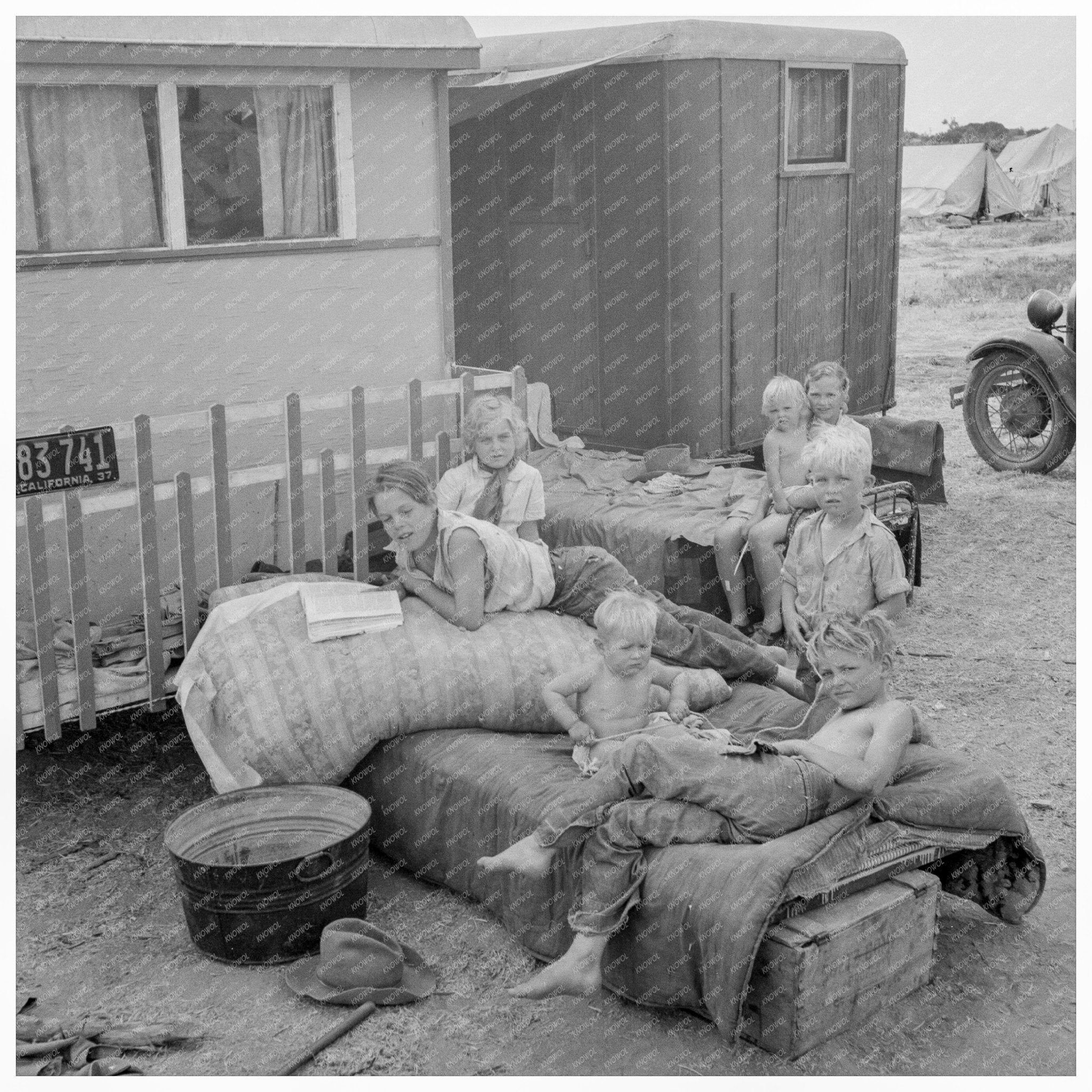 Children at Potato Pickers Camp Shafter California 1937 - Available at KNOWOL