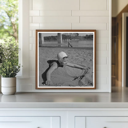 Children at Redding California Beach June 1942 - Available at KNOWOL