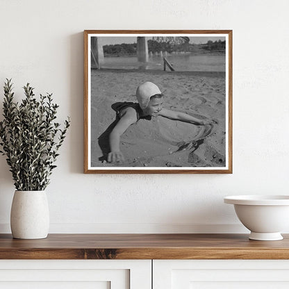 Children at Redding California Beach June 1942 - Available at KNOWOL