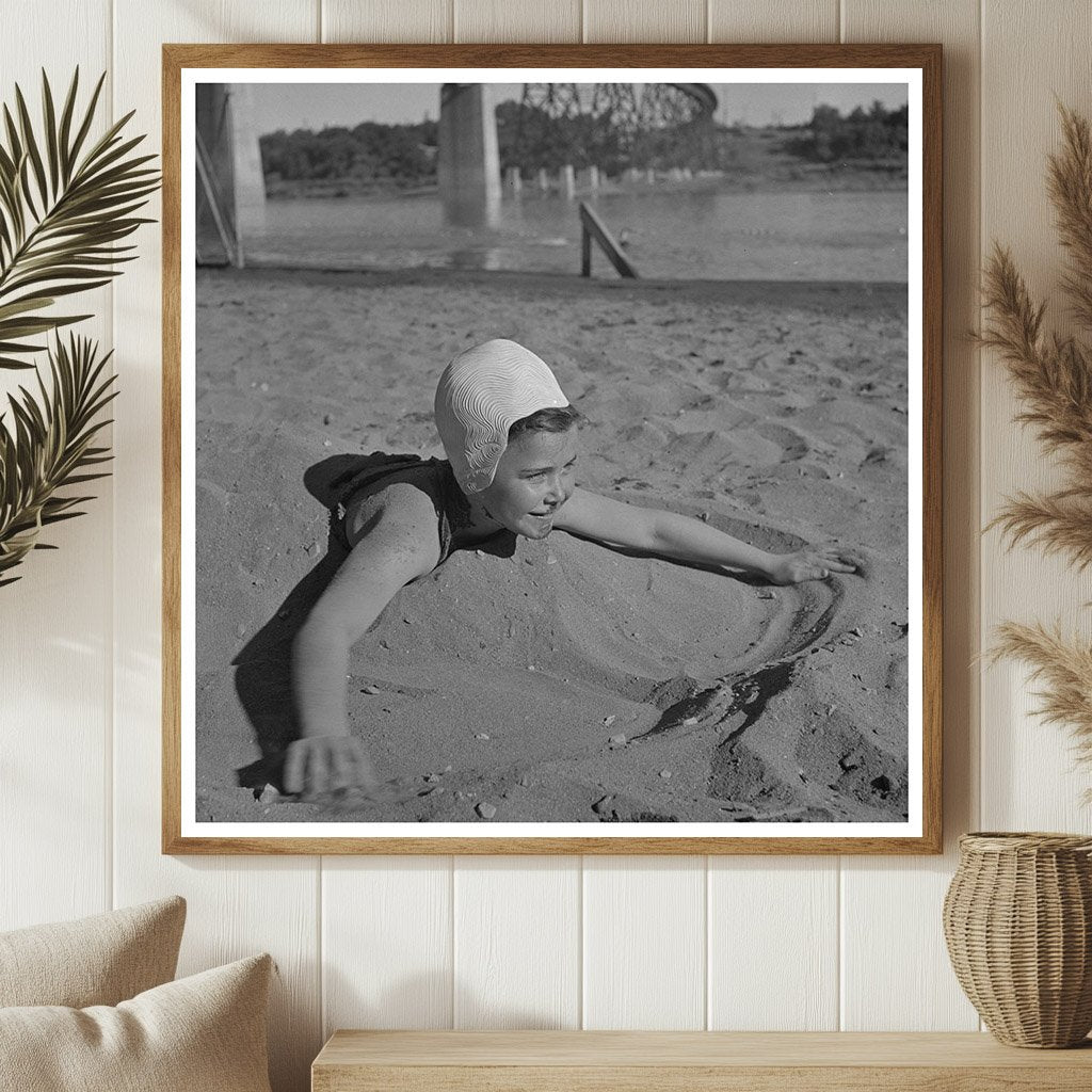 Children at Redding California Beach June 1942 - Available at KNOWOL