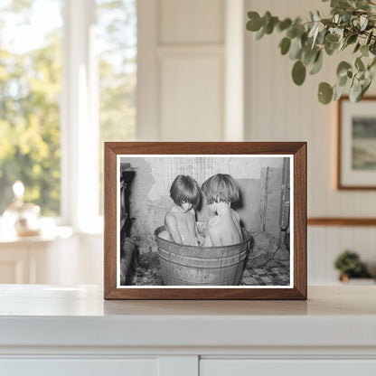 Children Bathing at Community Camp Oklahoma City 1939 - Available at KNOWOL