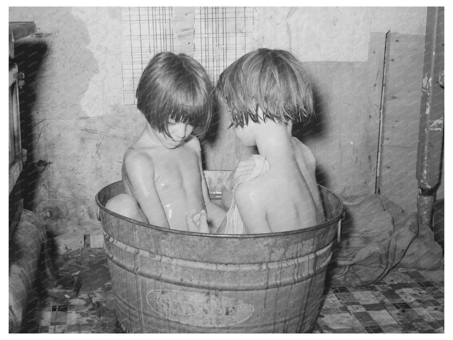 Children Bathing at Community Camp Oklahoma City 1939 - Available at KNOWOL